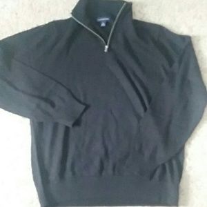 New Lands' End Light Weight Zip Neck Sweater